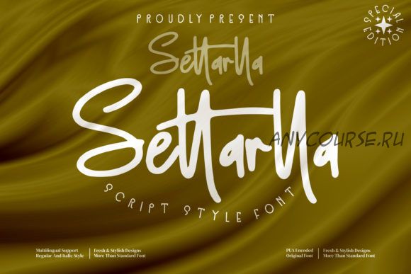 [Creativefabrica] Settarlla Font. Шрифт