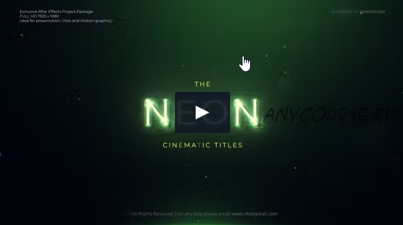 [Videohive] Neon Cinematic Titles - Шаблон для создания неоновых тайтлов в After Effects и Premiere Pro