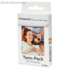 Фотобумага Polaroid Premium Zink M340 2x3 на 20 фото для z2300, Socialmatic, Zip, Snap