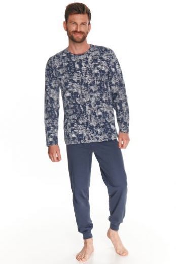 Пижама мужская TARO Greg 2643-2644-01, синий, хлопок 100%