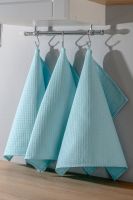 Набор вафельных полотенец в подарочной упаковке [голубой]