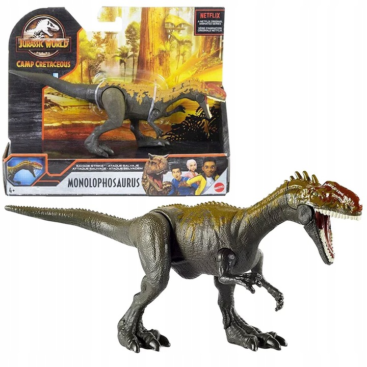 Фигурка динозавра МОНОЛОФОЗАВР серия "Свирепая сила" Jurassic World Monolophosaurus Fierce Force Dino Escape GVG51