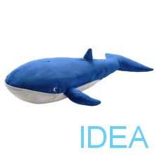 BLÅVINGAD БЛОВИНГАД Мягкая игрушка, синий кит, 100 см