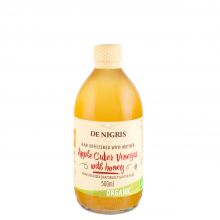 Уксус яблочный De Nigris нефильтрованный с мёдом БИО - 500 мл (Италия)