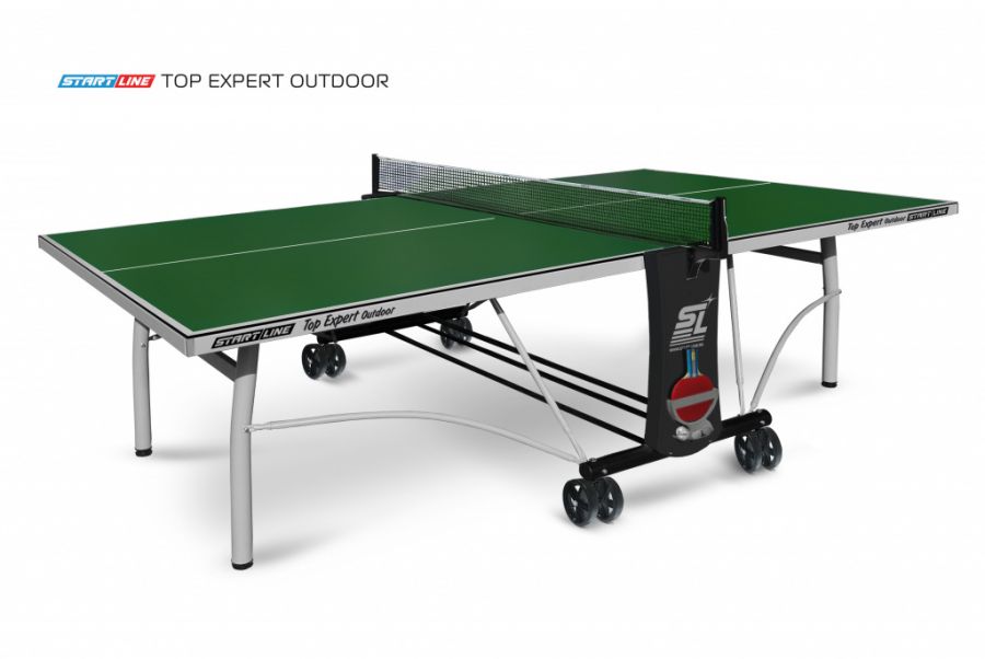 Теннисный стол Top Expert Outdoor green - всепогодный топовый теннисный стол. Уникальная система складывания