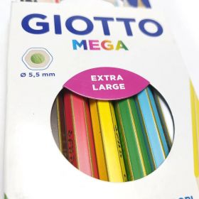 Карандаши цветные утолщенные, GIOTTO MEGA, 8 цветов, 5,5 ММ