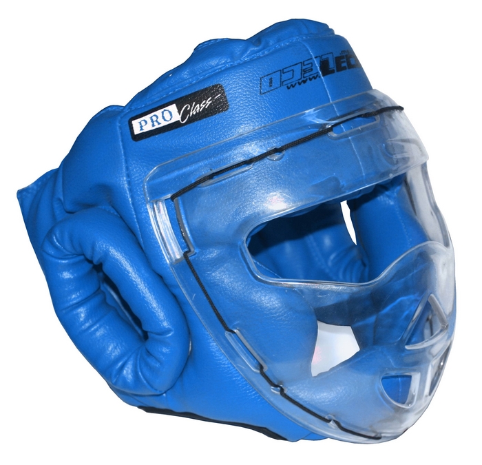 Шлем-маска для рукопашного боя синяя ПРО  разм.XL