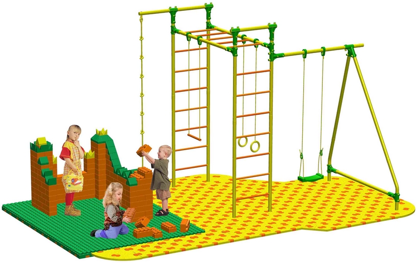 Puzzle + GigaBloks Playground для уличного спортивного комплекса Leco-IT Outdoor