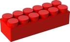 Элемент GigaBloks 10" 6 х 2 красный