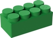 Элемент GigaBloks Outdoor 15" 4 х 2 зеленый