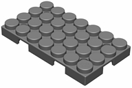 Элемент платформы GigaBloks 15" 7 х 4 темно-серый