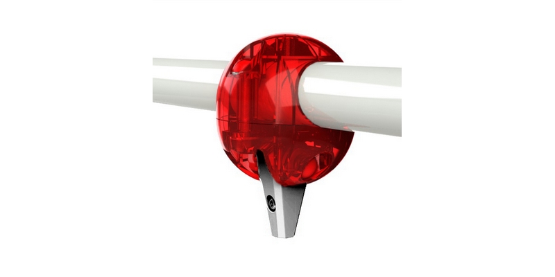 Подшипниковая система качания с креплением на трубу 76 мм макс 600 кг красный прозрачный