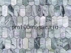 Мозаика Pietrine Hexagonal - Onice Verde oliva POL long hex 278x304х7 мм (чип 38х86х7 мм)