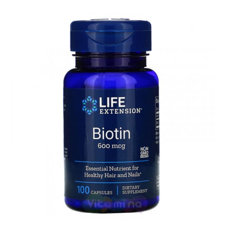 Life Extension Биотин 600 мкг Biotin, 100 капс