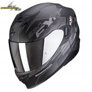 Шлем Scorpion EXO-520 Evo Air Cover, Чёрно-серебристый матовый