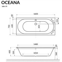 схема Excellent Oceana 160х75