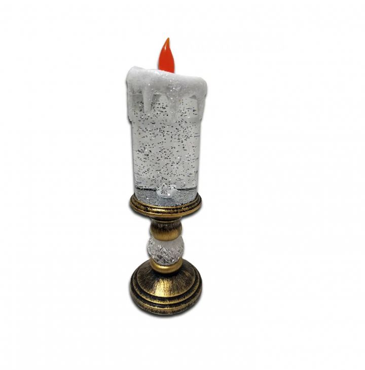 Cветодиодная свеча с блестками арт.376