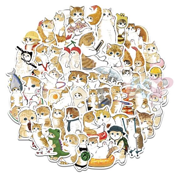Стикеры (10шт) Kawaii Cats