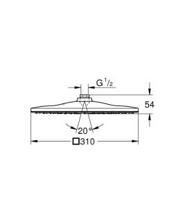 Grohe Rainshower Mono 310 Cube Tepe Duşu 1 Akışlı- 26568000