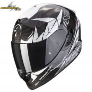 Шлем Scorpion EXO-1400 Evo Carbon Air Aranea, Чёрно-белый