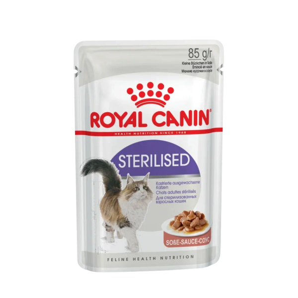 Влажный корм для стерилизованных кошек Royal Canin Sterilised кусочки в соусе 85 гр