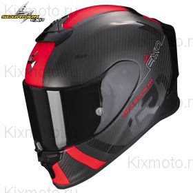 Шлем Scorpion EXO-R1 Evo Carbon Air MG, Чёрно-красный матовый