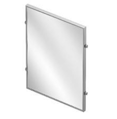 Зеркало 4мм, с защитной пленкой L=450, H=570, серебро матовое