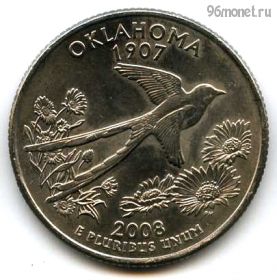 США 25 центов 2008 P Оклахома