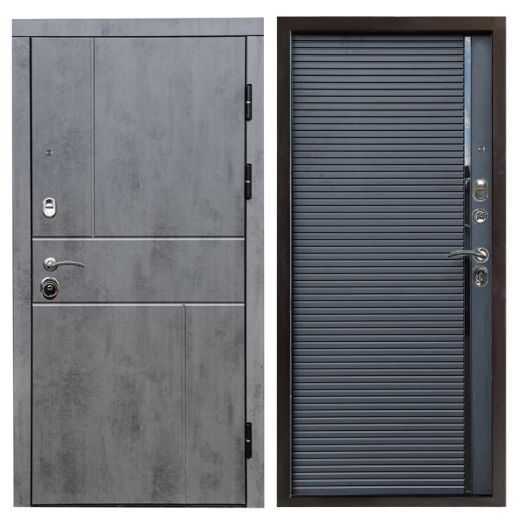 Входная Металлическая Дверь Термодор Termo-door (T.DOOR) Вертикаль бетон Porte black