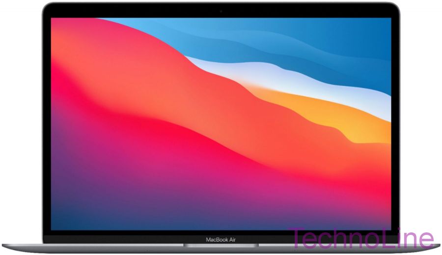 13.3" Ноутбук Apple MacBook Air 13 2020 2560x1600, Apple M1 3.2 ГГц, RAM 8 ГБ, SSD 256 ГБ, Apple graphics 7-core, macOS, MGN63, серый космос, английская раскладка