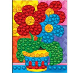 Мозаика из помпонов. формат А5. Цветы (арт. М-5229)
