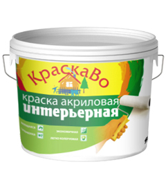 КраскаВо Краска интерьерная ВД-АК-2180, цвет "Супербелый", объем 15кг., в упаковке 4шт.