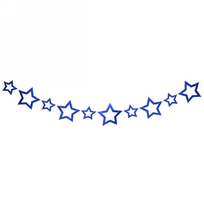Растяжка "Сияние звёзд" 2,5 м 19 см Глянец , (10 штук), синий 219-093