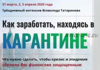 Как заработать, находясь в карантине. Март 2020 (Всеволод Татаринов)