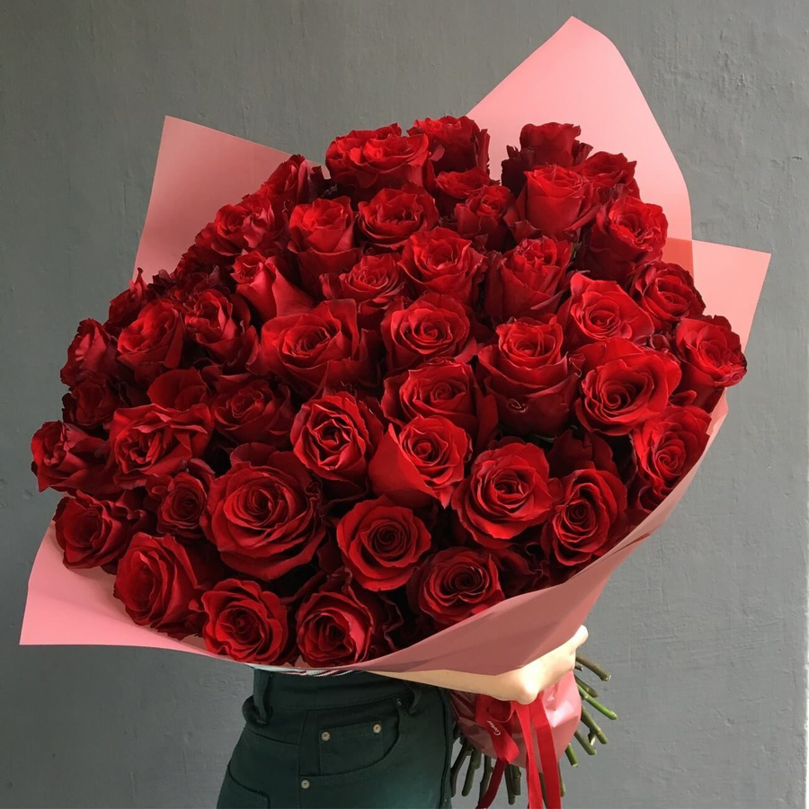 51 красная роза (Эквадор 70см)