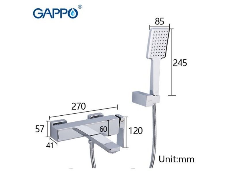 Gappo Futura G3218 Смеситель для ванны