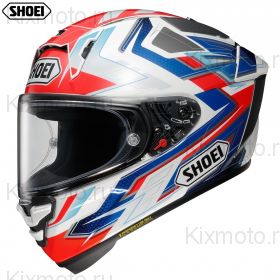 Шлем Shoei X-SPR Pro Escalate, Бело-красно-синий