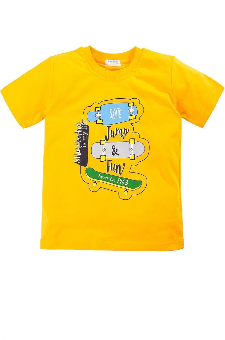 Желтая футболка для мальчика Skate