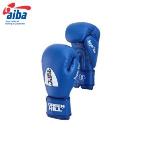 Боксерские перчатки Green Hill BGS-1213a Super Star одобренные AIBA синие 10 oz