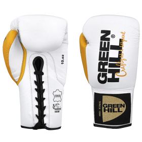 Боксерские перчатки Green Hill BGT-2252 Taipan бело-желтые 8 oz