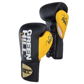 Боксерские перчатки Green Hill BGT-2252 Taipan черно-желтые 8 oz