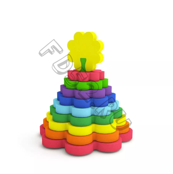 Пирамидка из ЭВА Цветок в ассортименте 293255
