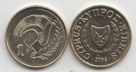Кипр 1 цент 2004 год UNC
