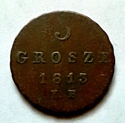 3 гроша 1813 Польша Редкий год Герцогство Варшавское