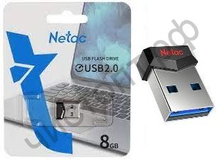 флэш-карта Netac 8GB UM81 Ultra чёрный металл