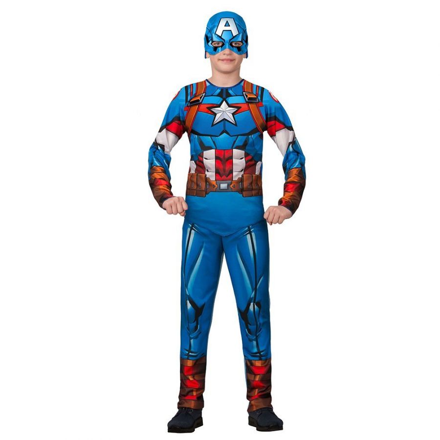Карнавальный костюм Капитан Америка Марвел р 134-68 /текстиль/Батик/