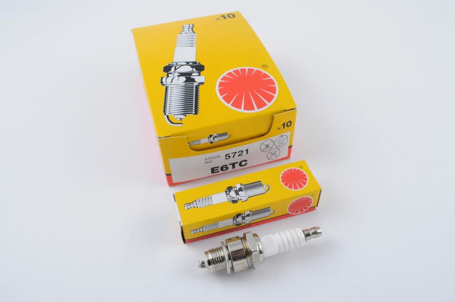 Свеча E6TC M14*1,25 12,7mm (2T скутеры 50-125сс) "NG" (MOQ 10шт)