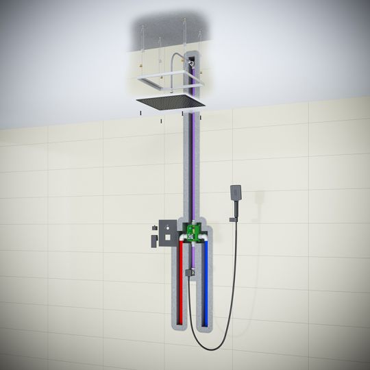 Душевая система встроенная Timo Selene с тропическим душем SX-2039 ФОТО