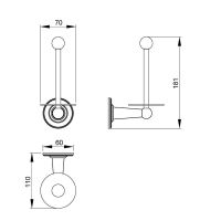 Настенный держатель для туалетной бумаги Timo Nelson 160044/02 схема 2