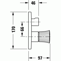 Однорычажный смеситель Duravit White Tulip WT4210 для скрытого монтажа схема 3